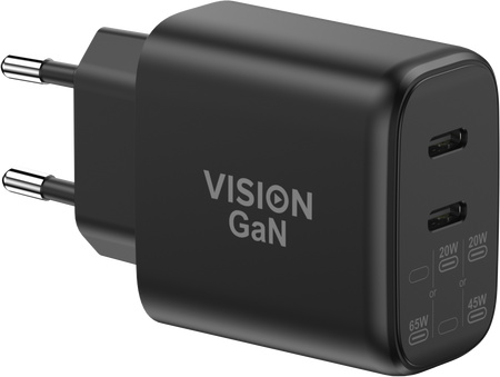 Vision Dual USB-C Charger with EU Plug