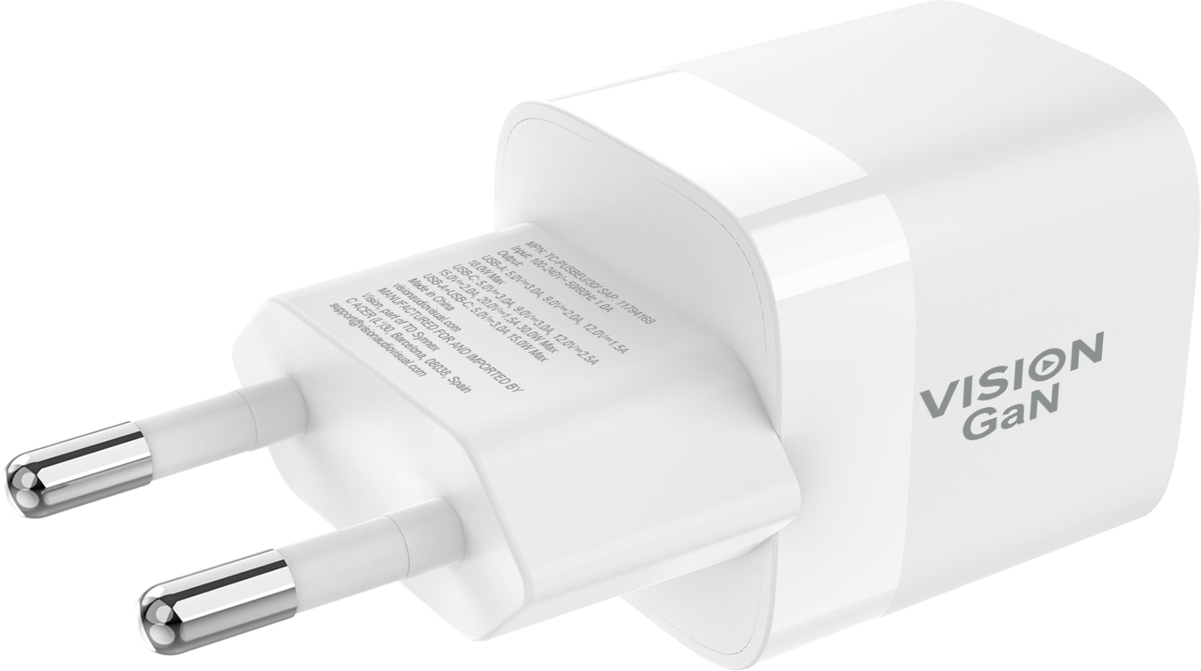 Vision USB A and C Charger with EU Plug
