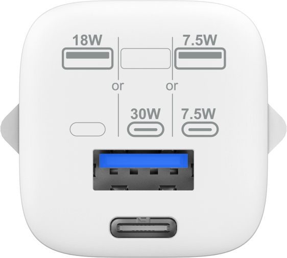 Vision USB A and C Charger with EU Plug