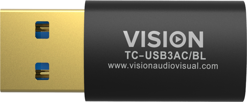 Vision TC-USB3AC-BL Black USB-C to USB 3.0A Adaptor
