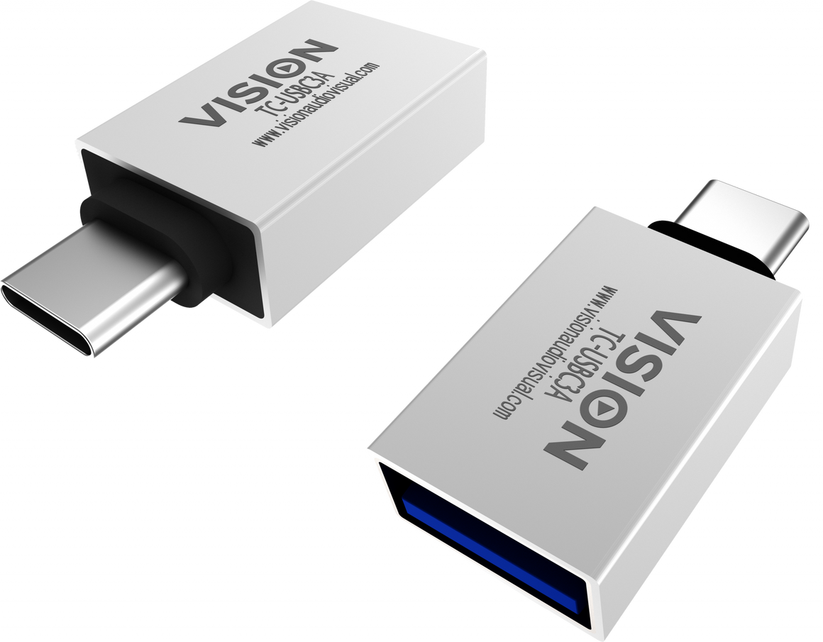 Vision White USB-C to USB 3.0A Adaptor