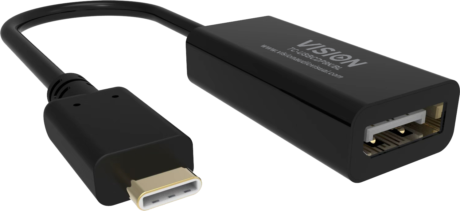 Vision Black USB-C to 8K DisplayPort Adaptor