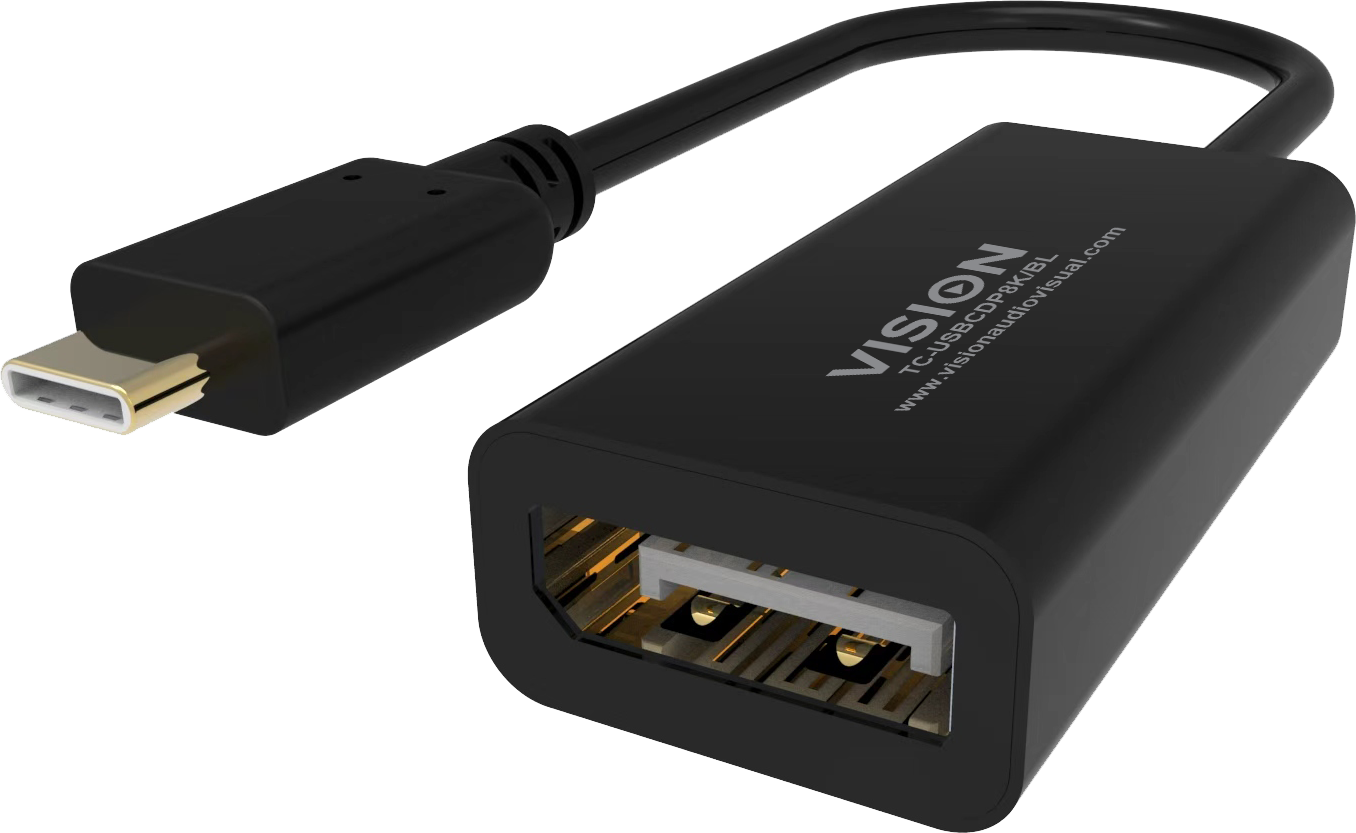 Vision Black USB-C to 8K DisplayPort Adaptor