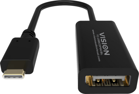 Vision Black USB-C to 8K DisplayPort Adaptor