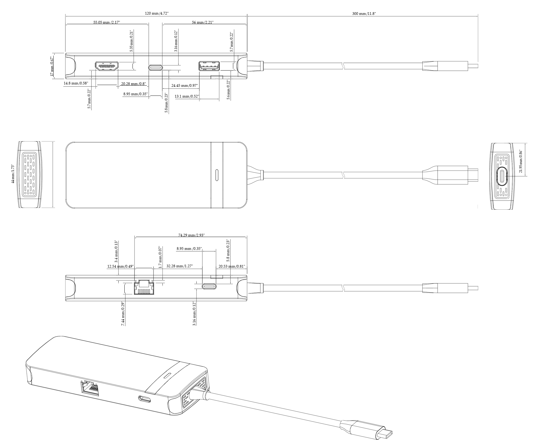 Vision USB-C Multiport Hub