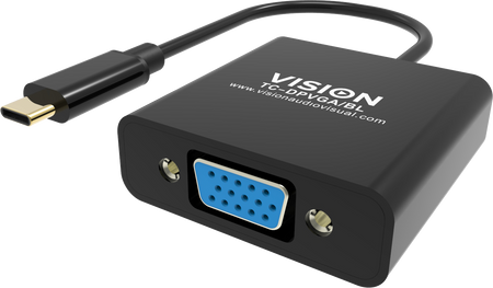 Vision Black USB-C to VGA Adaptor
