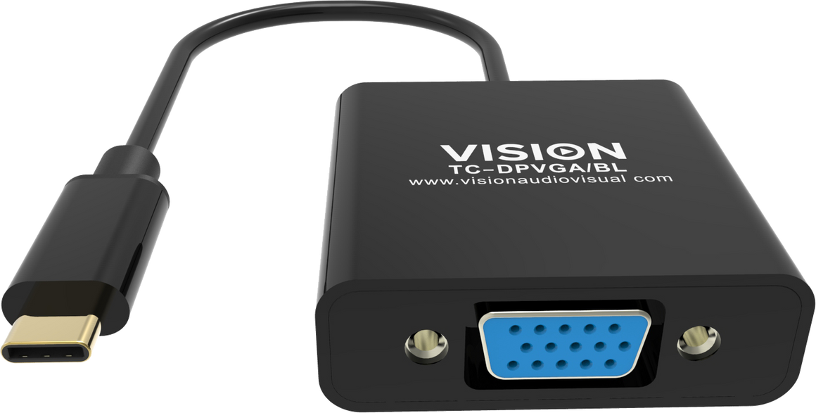Vision Black USB-C to VGA Adaptor