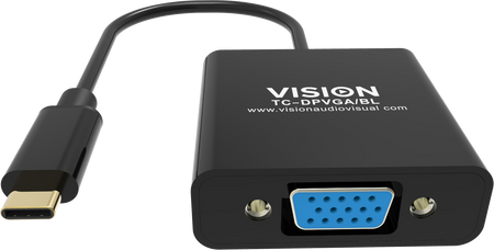 Vision Black USB-C to VGA Adaptor