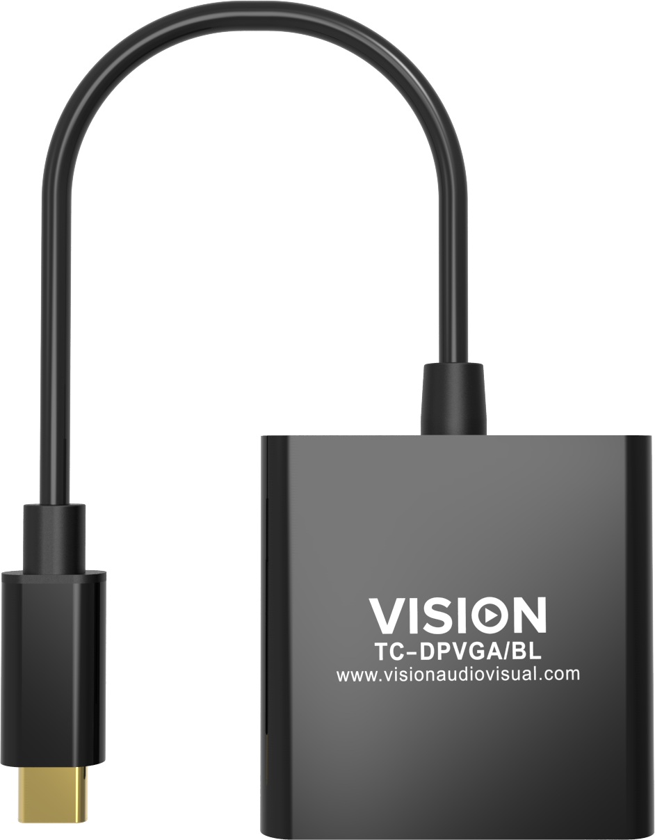 Vision Black USB-C to VGA Adaptor