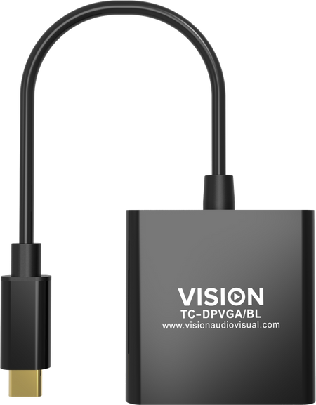 Vision Black USB-C to VGA Adaptor