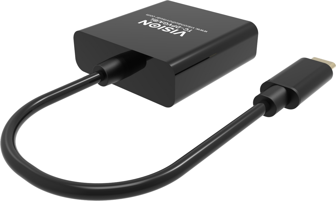 Vision Black USB-C to VGA Adaptor