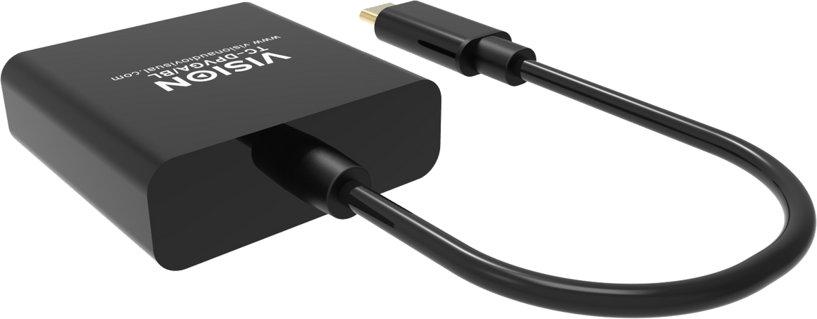 Vision Black USB-C to VGA Adaptor