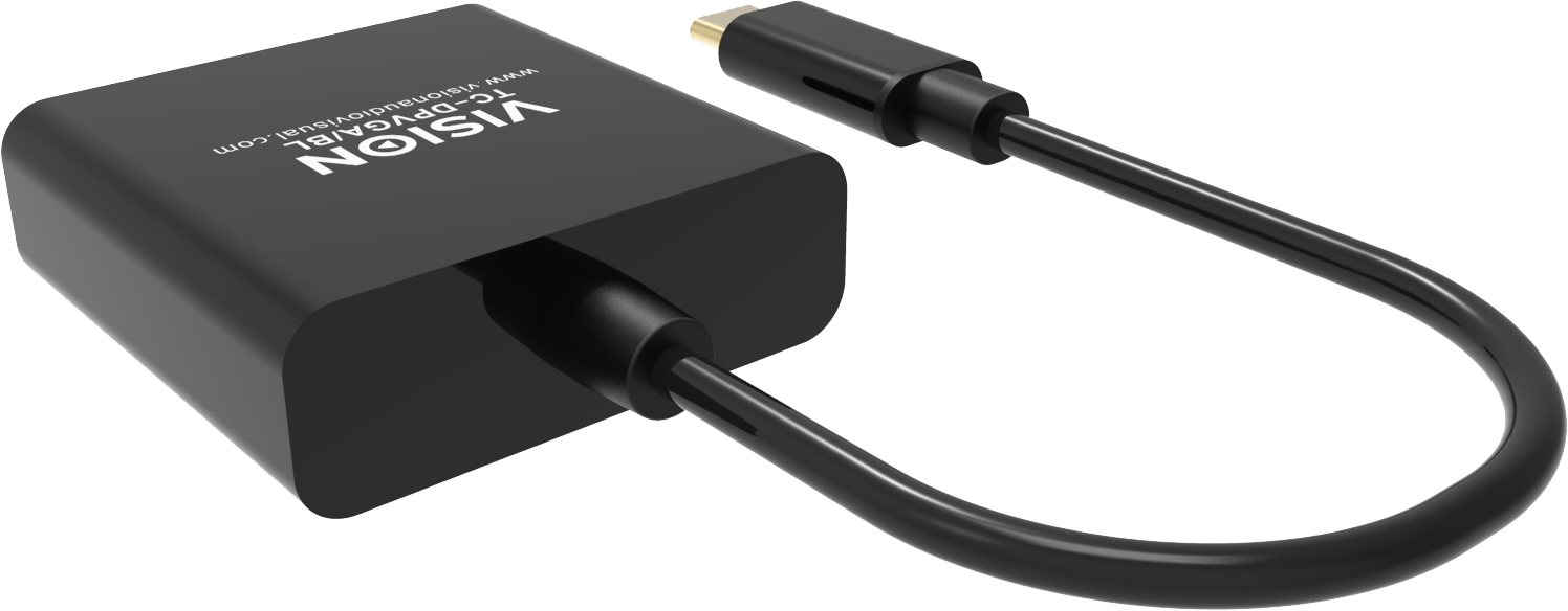 Vision Black USB-C to VGA Adaptor