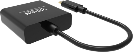 Vision Black USB-C to VGA Adaptor