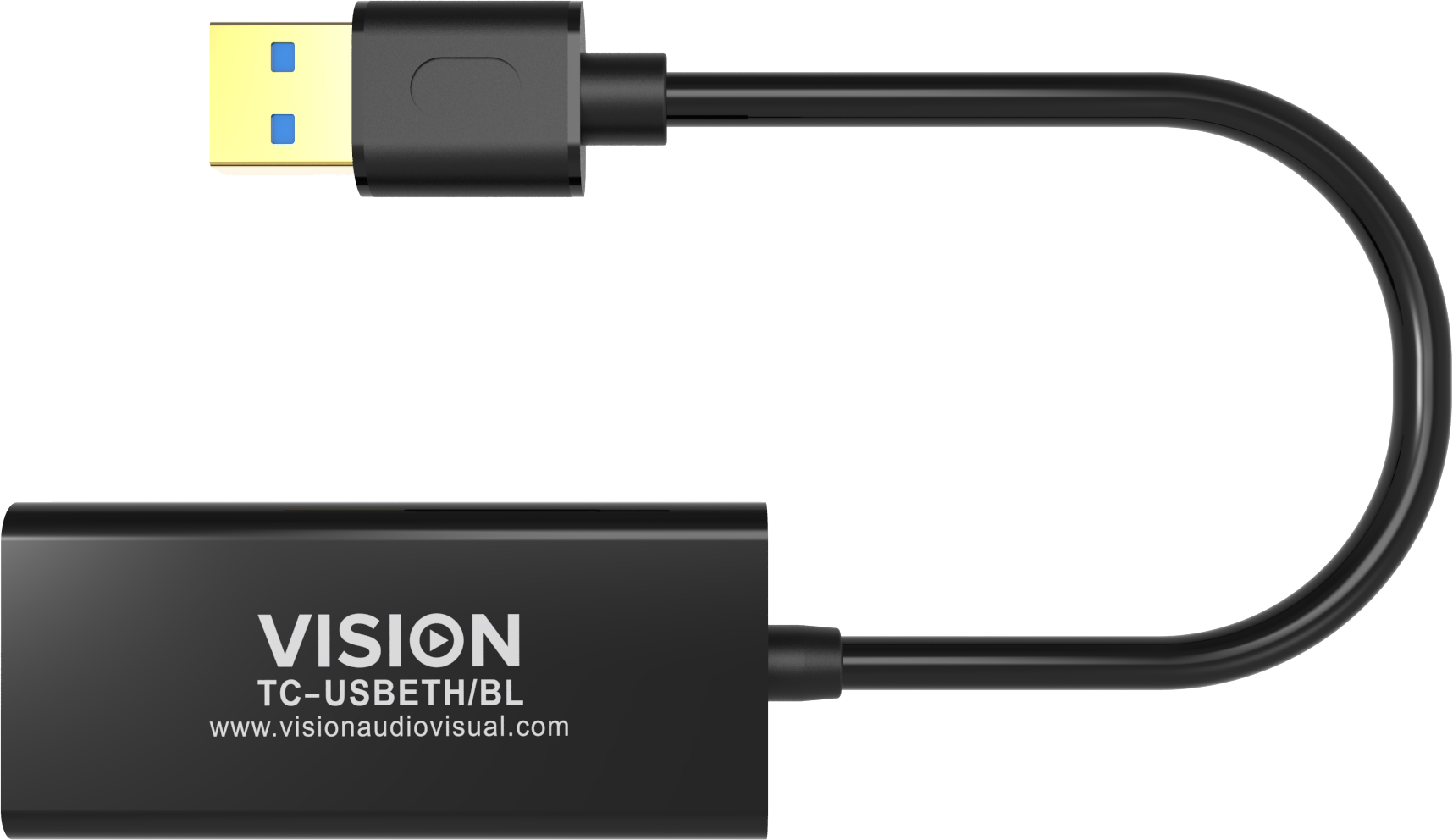 Vision Black USB 3.0 to Ethernet Adaptor