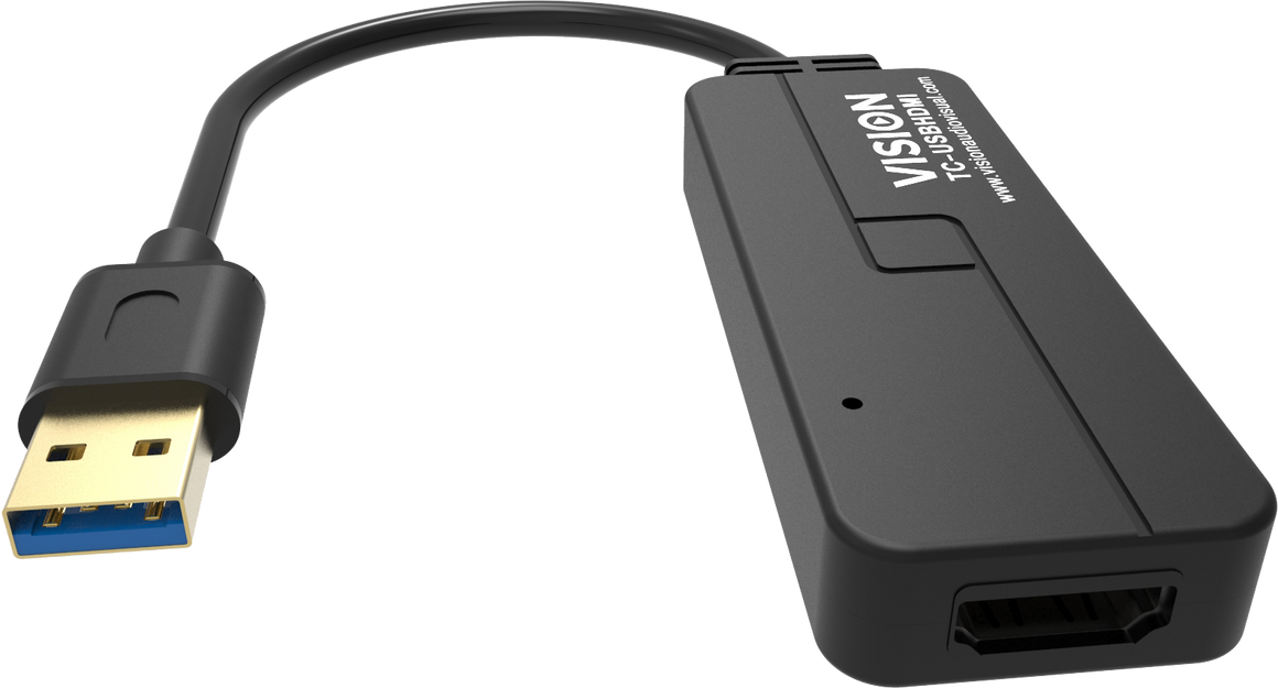 Vision Black USB 3.0 to HDMI Adaptor