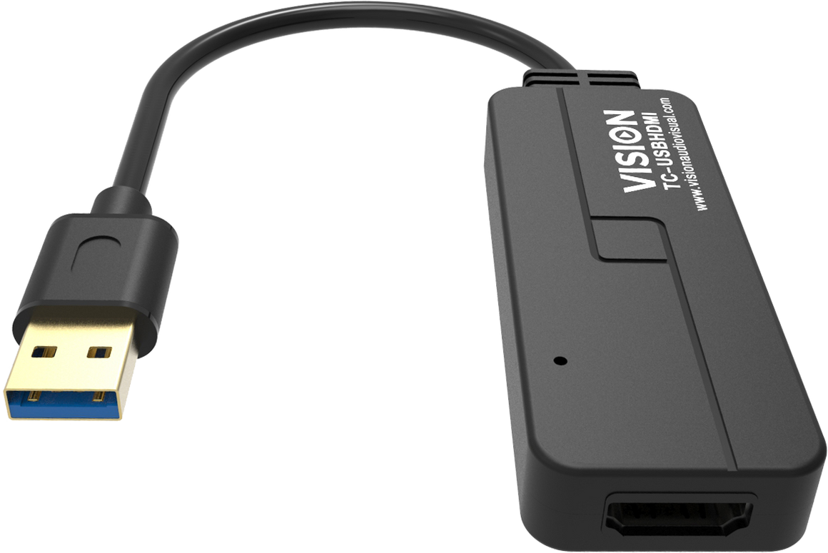 Vision Black USB 3.0 to HDMI Adaptor