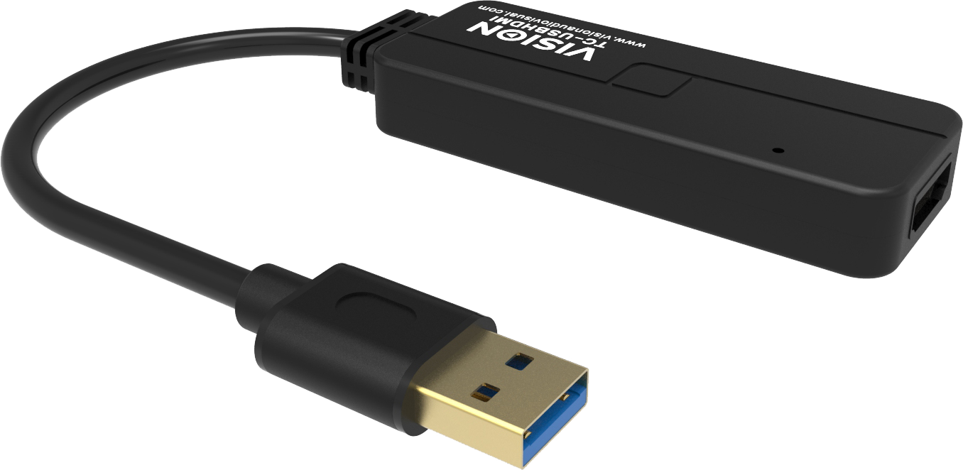 Vision Black USB 3.0 to HDMI Adaptor