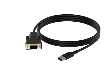 Vision Black USB 2.0 to 9-Pin RS-232 Serial Adaptor