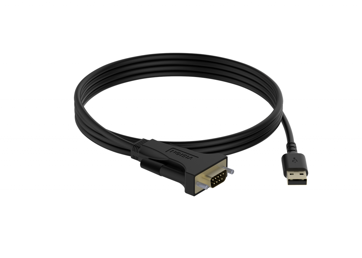 Vision Black USB 2.0 to 9-Pin RS-232 Serial Adaptor