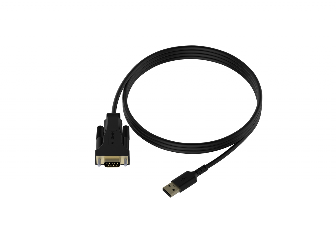 Vision Black USB 2.0 to 9-Pin RS-232 Serial Adaptor