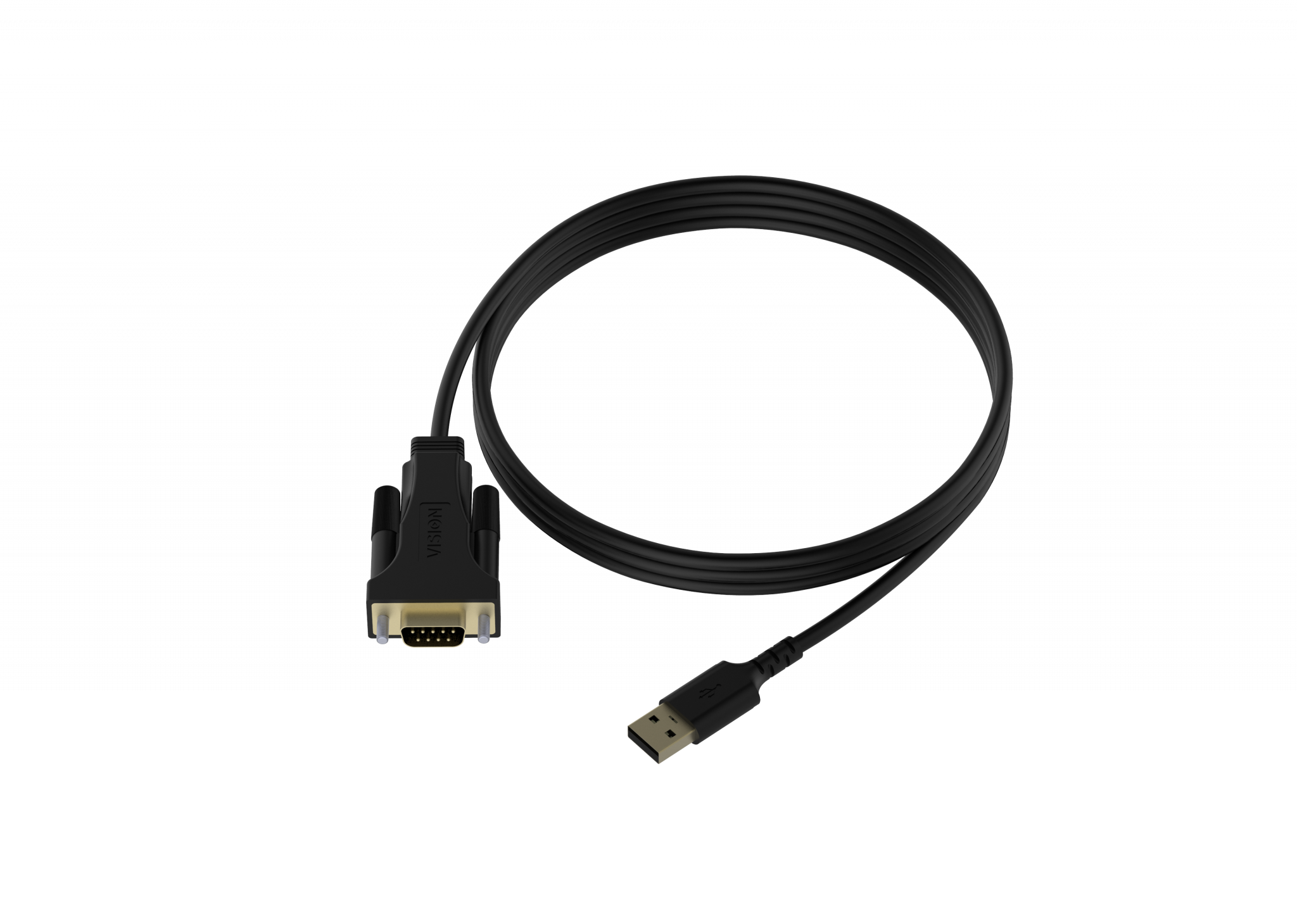 Vision Black USB 2.0 to 9-Pin RS-232 Serial Adaptor