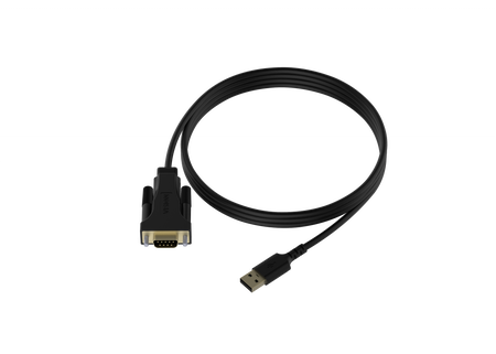 Vision Black USB 2.0 to 9-Pin RS-232 Serial Adaptor