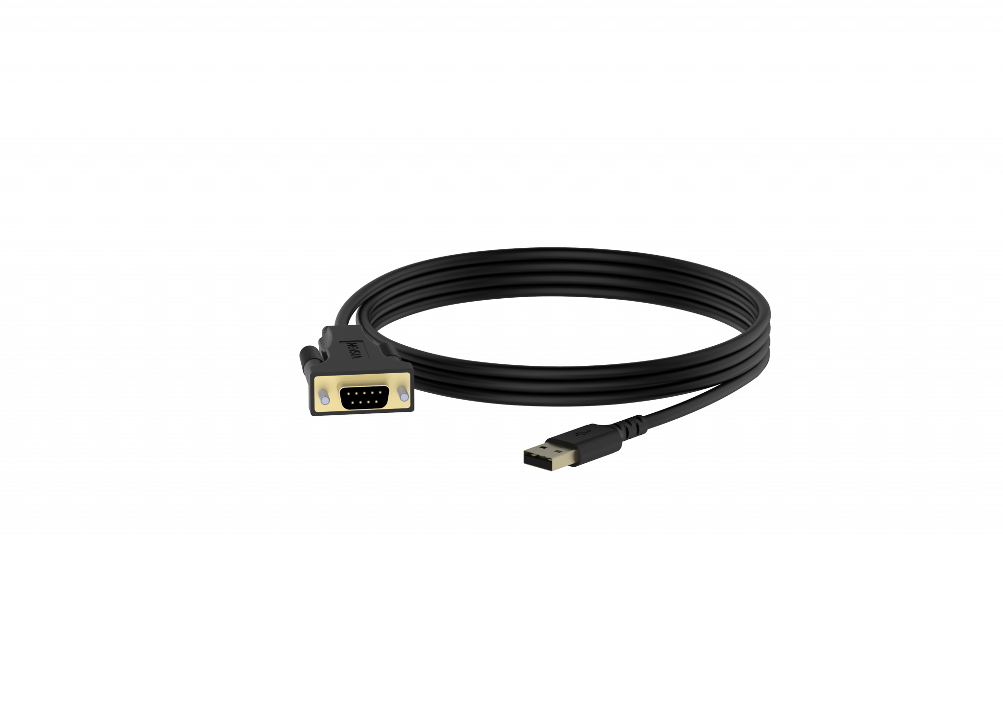 Vision Black USB 2.0 to 9-Pin RS-232 Serial Adaptor
