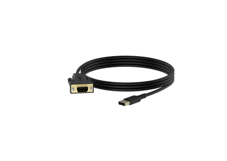 Vision Black USB 2.0 to 9-Pin RS-232 Serial Adaptor