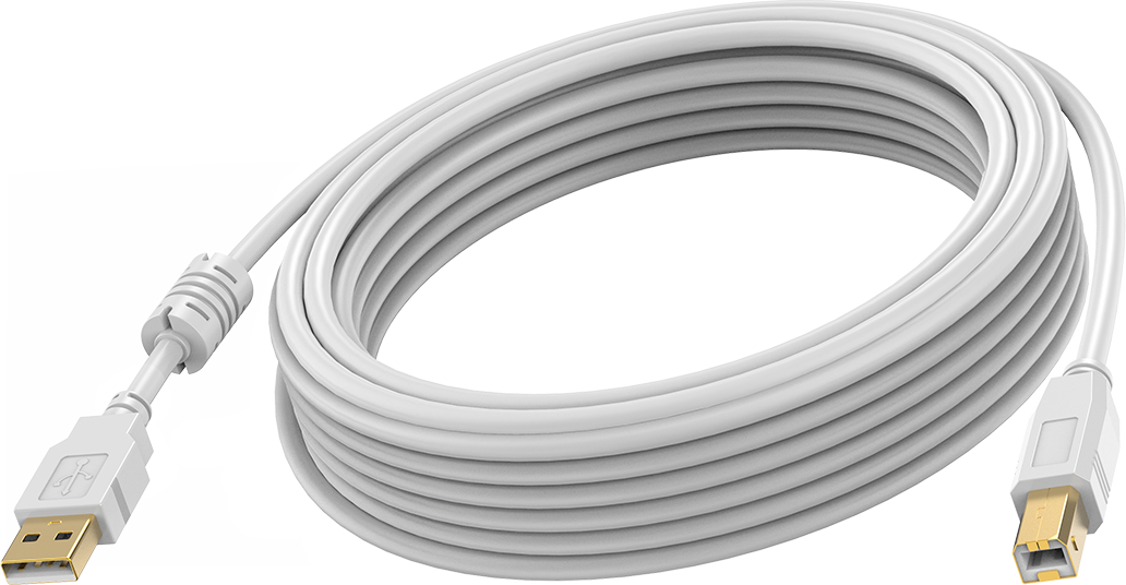 Vision White USB 2.0 Cable 3m (10ft)