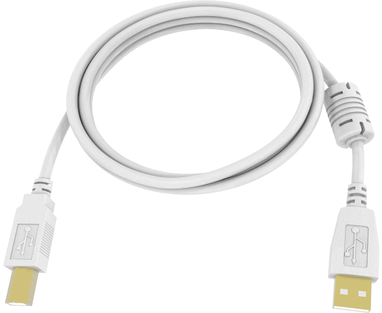 Vision White USB 2.0 Cable 5m