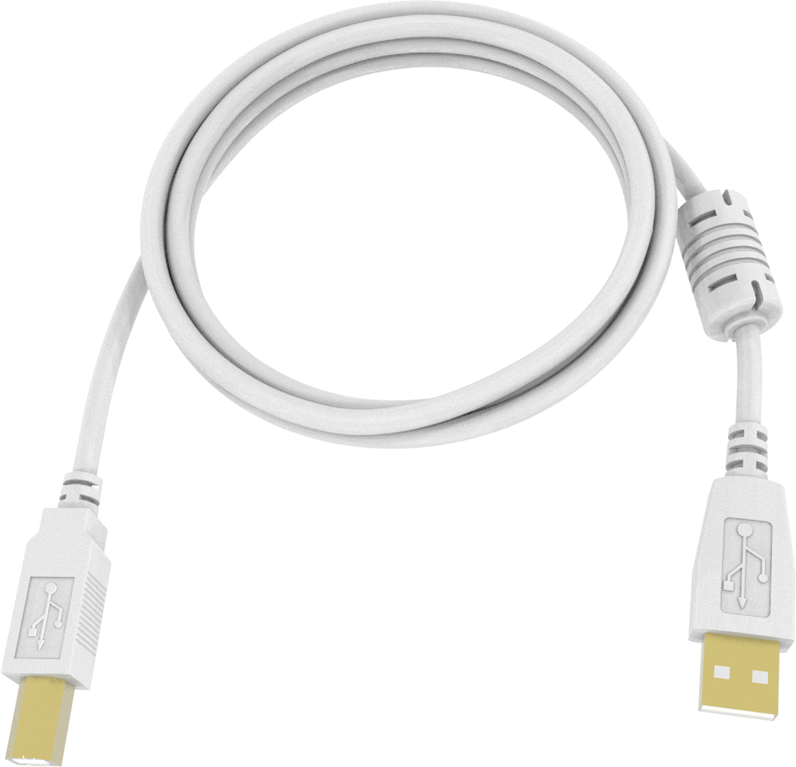 Vision White USB 2.0 Cable 5m