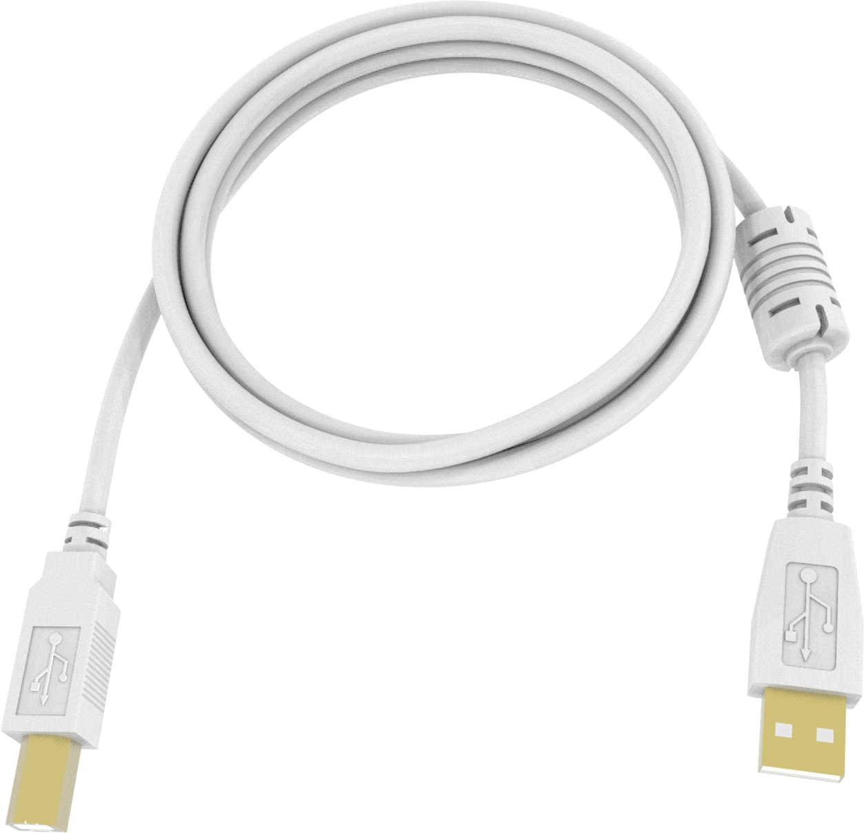 Vision White USB 2.0 Cable 5m