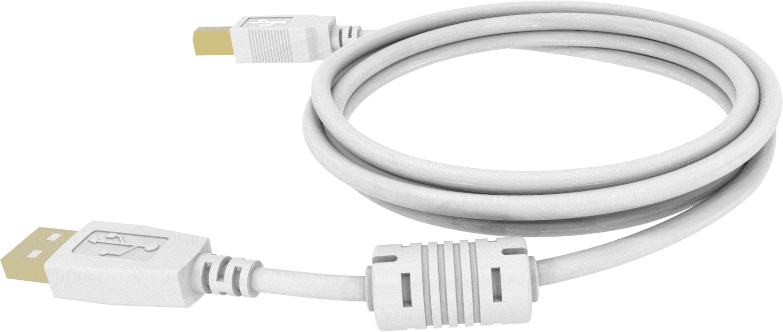 Vision White USB 2.0 Cable 5m