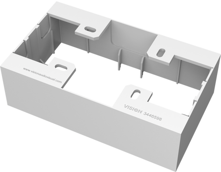 Vision TC3 UK 2-Gang Surface-Mount Backbox