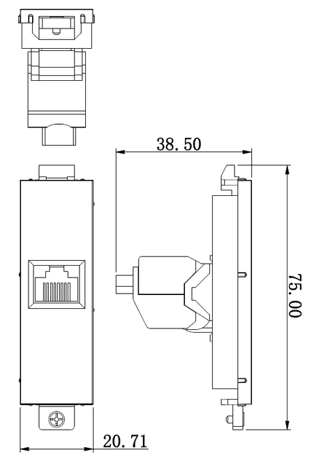 Vision Techconnect RJ45 ethernet module