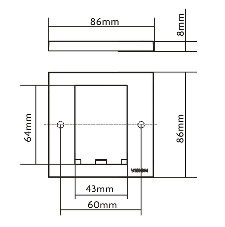 Vision TC3 UK 1-Gang Surround