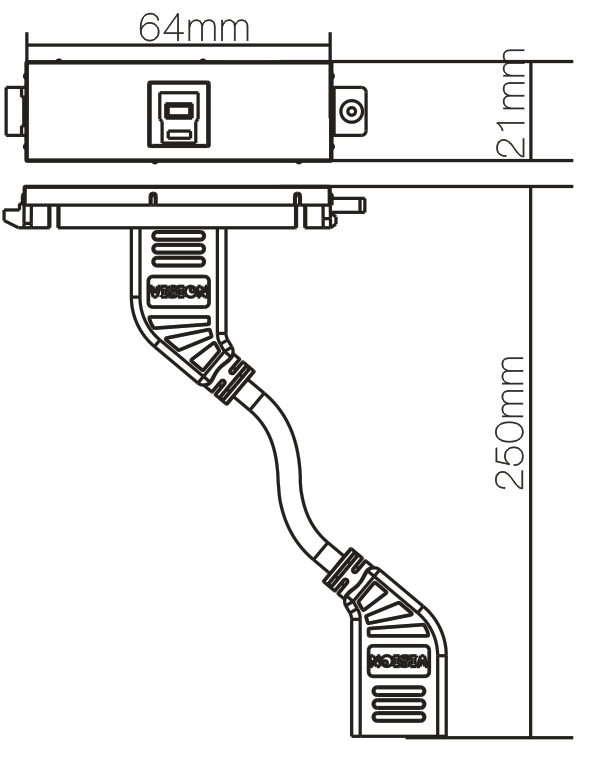 Vision TC3 USB-B to USB-A Module