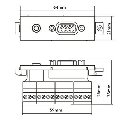 Vision TC3 VGA and Audio Module (phoenix on rear)