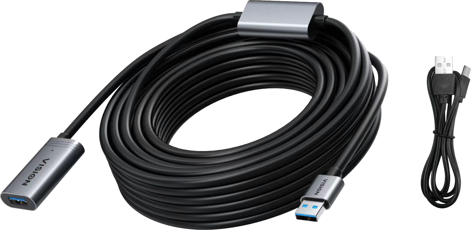 Vision Black USB 3.0 Active Extension Cable 10 m