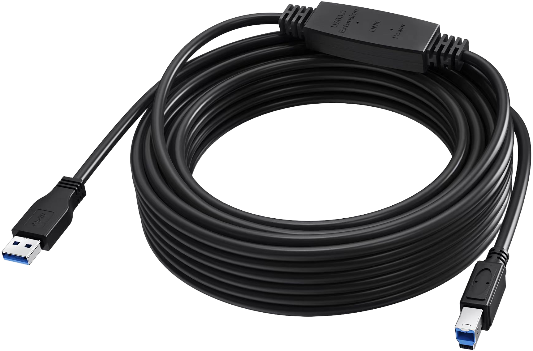 Vision Black USB 3.0 Cable 10m with active booster