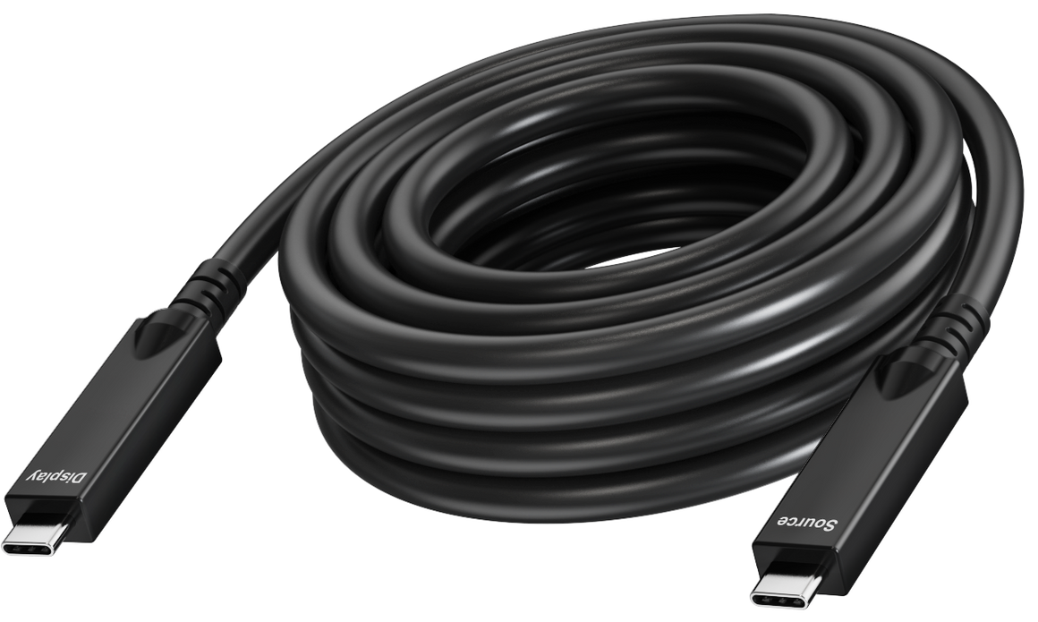 Vision Black USB-C Cable 10m