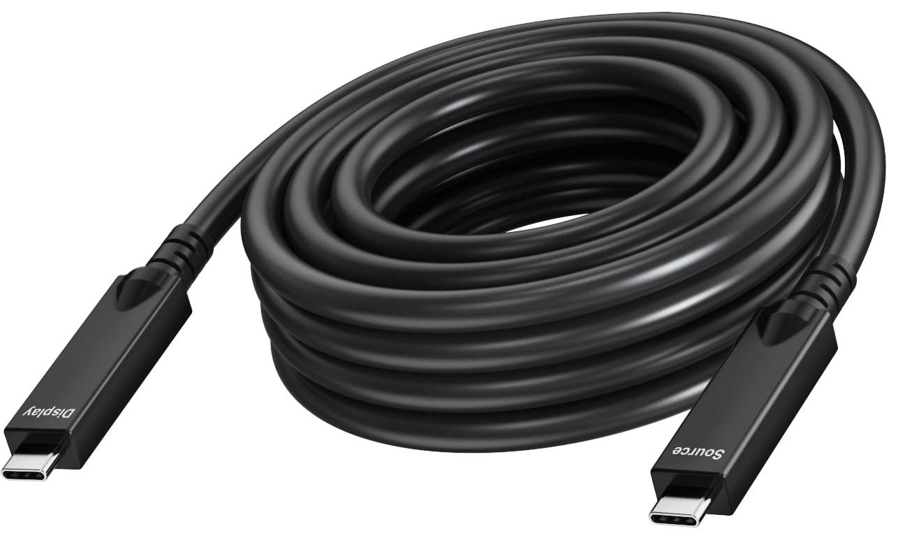 Vision Black USB-C Cable 10m