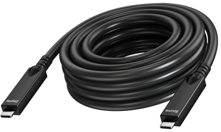 Vision Black USB-C Cable 10m
