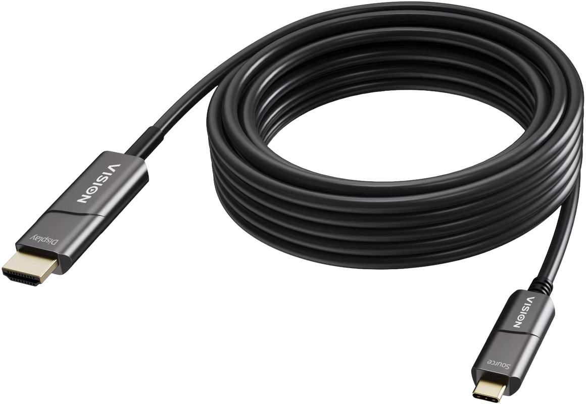Vision Black USB-C to HDMI Cable 10m
