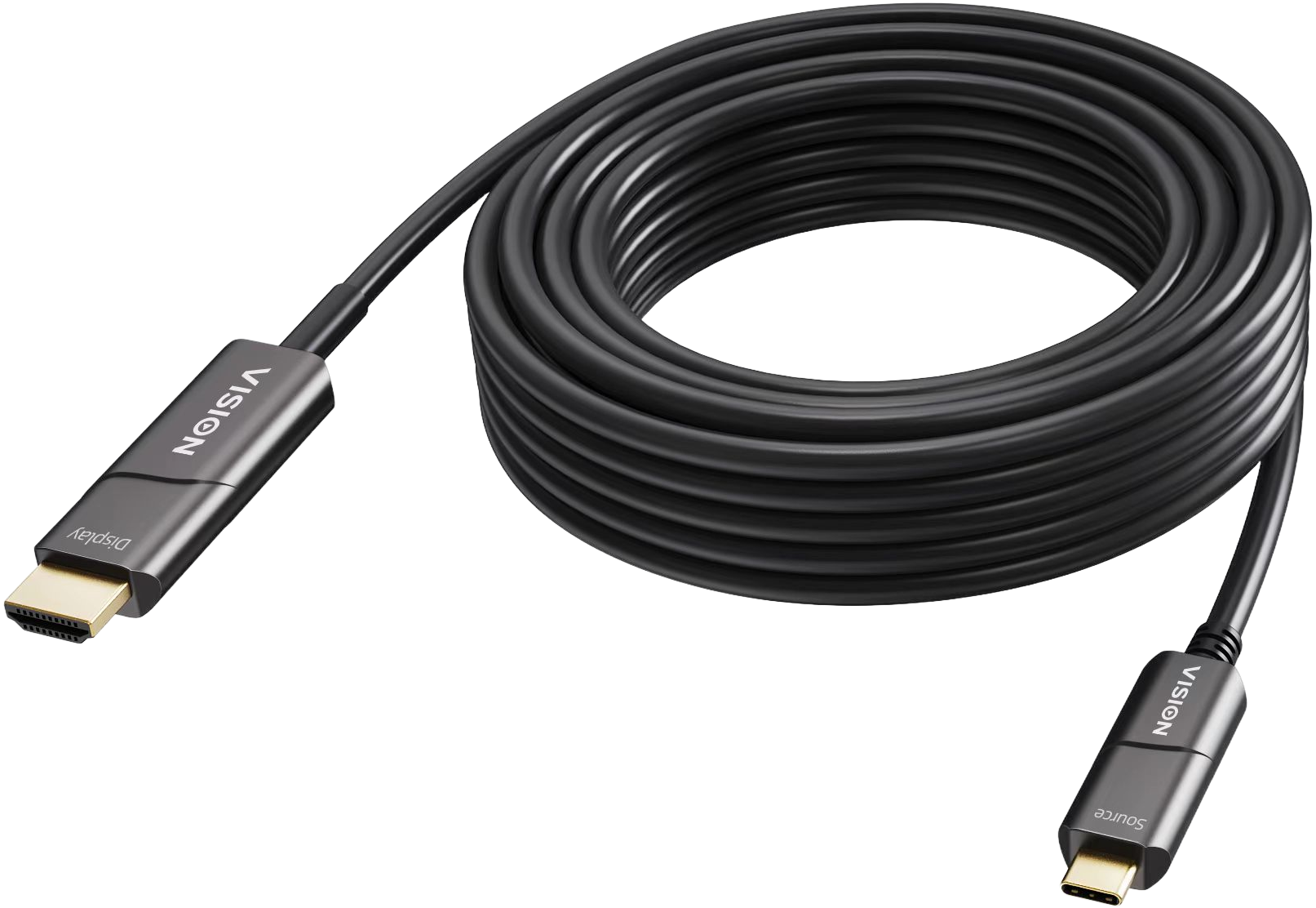 Vision Black USB-C to HDMI Cable 15m