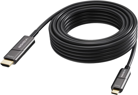 Vision Black USB-C to HDMI Cable 15m
