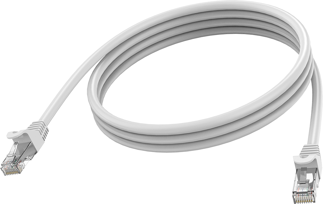 Vision White CAT6A Cable 1m