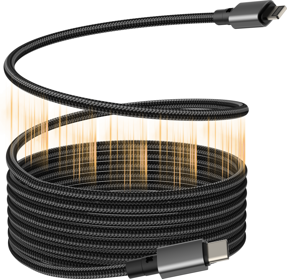 Vision Black Magnetic Lightning Cable 1m