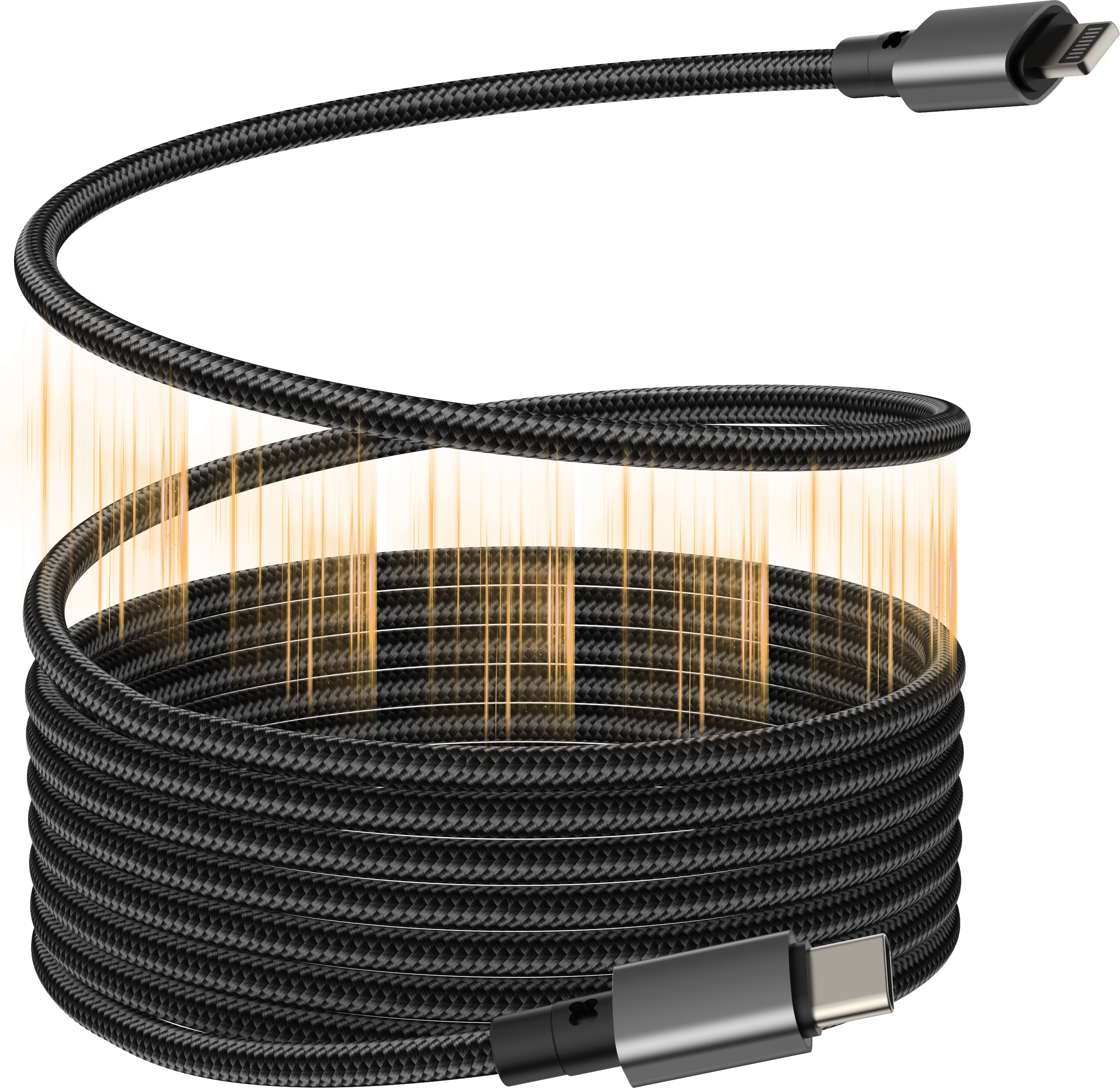 Vision Black Magnetic Lightning Cable 1m